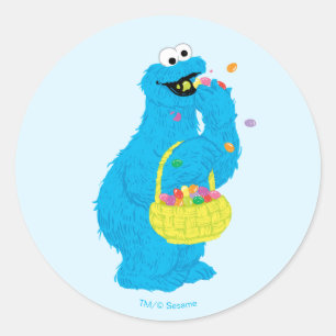 Sticker Rond Monstre des cookies de Pâques