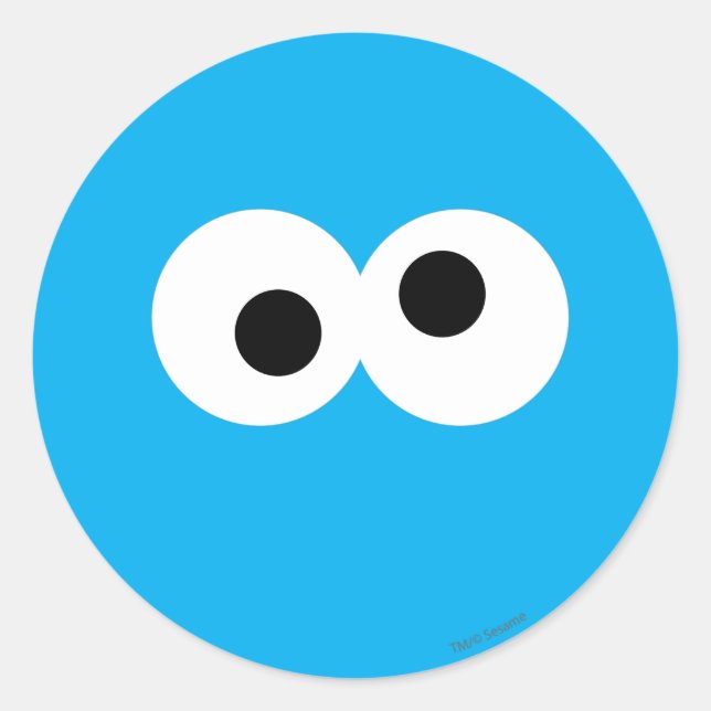 Sticker Rond Monstre des Cookies Grand Visage (Devant)