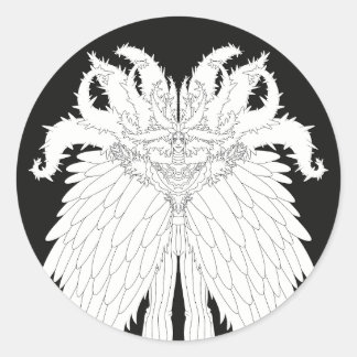 Sticker Rond Monstre Fantastique