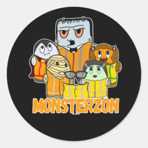 Sticker Rond Monstres Swagazone maman Frankenstein Dracula Mons