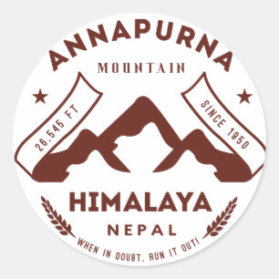 Sticker Rond Mont Annapurna Népal