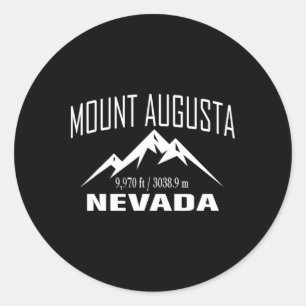 Sticker Rond Mont Augusta Nevada Escalade Club de sommet Plein