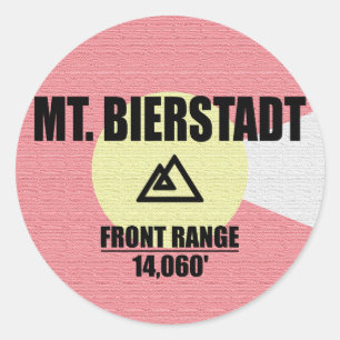 Sticker Rond Mont Bierstadt