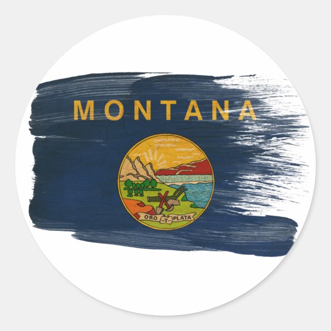 Sticker Rond Mont Flag (Devant)