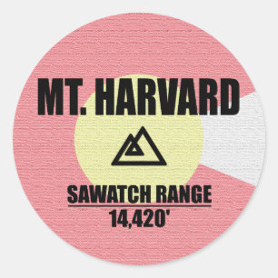 Sticker Rond Mont Harvard