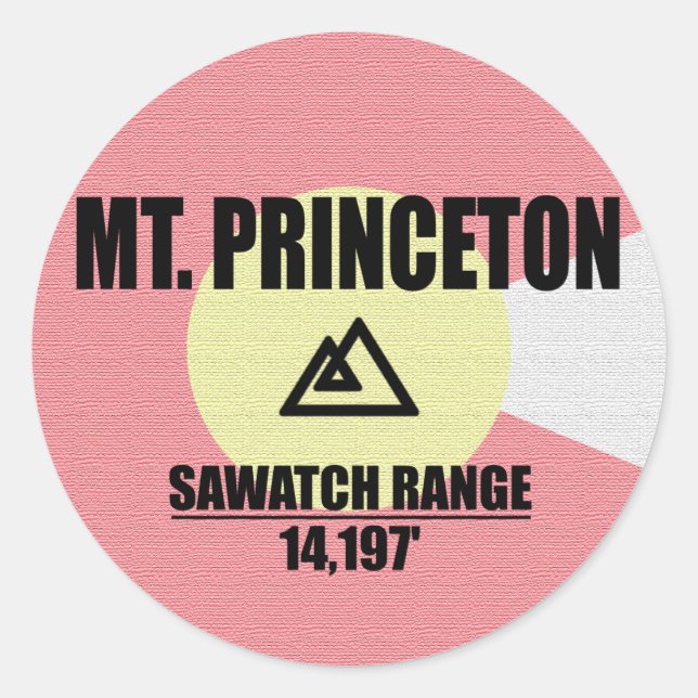 Sticker Rond Mont Princeton (Devant)