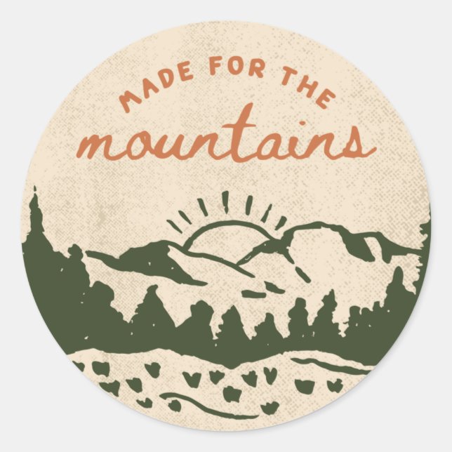 Sticker Rond Montagne (Devant)