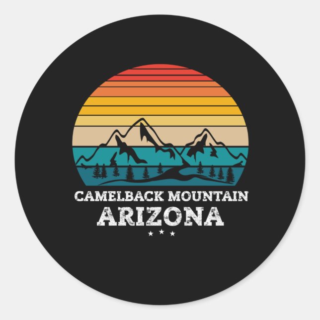 Sticker Rond MONTAGNE CAMELBACK Arizona (Devant)