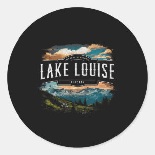 Sticker Rond Montagnes du lac Louise Alberta Randonnée Extérieu