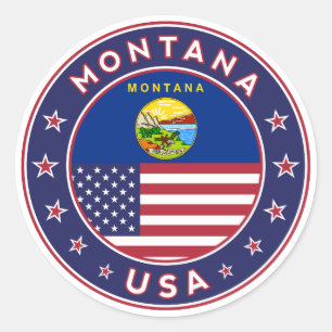 Sticker Rond Montana