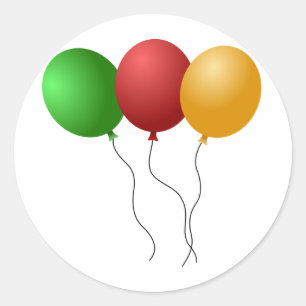 Sticker Rond monte en ballon l'autocollant