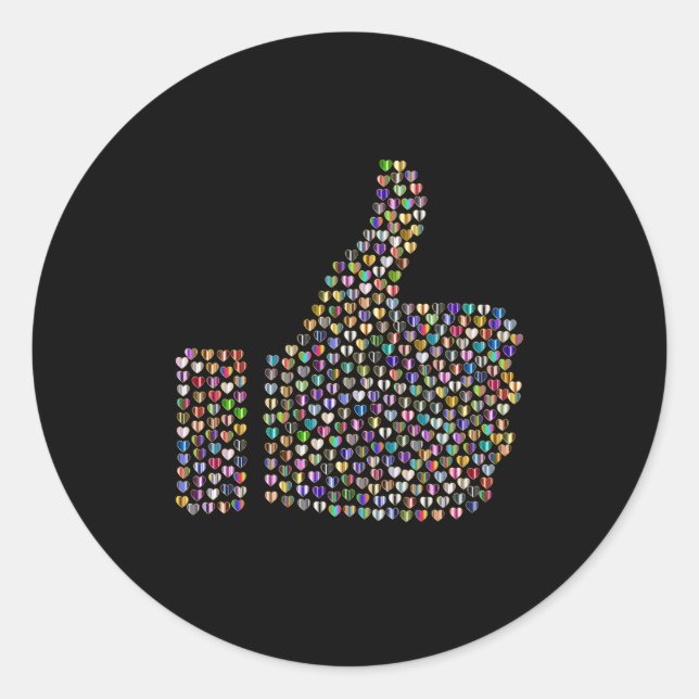 Sticker Rond Monte Silhouette, prismatique, (Devant)