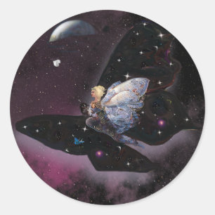 Sticker Rond Monter des papillons !