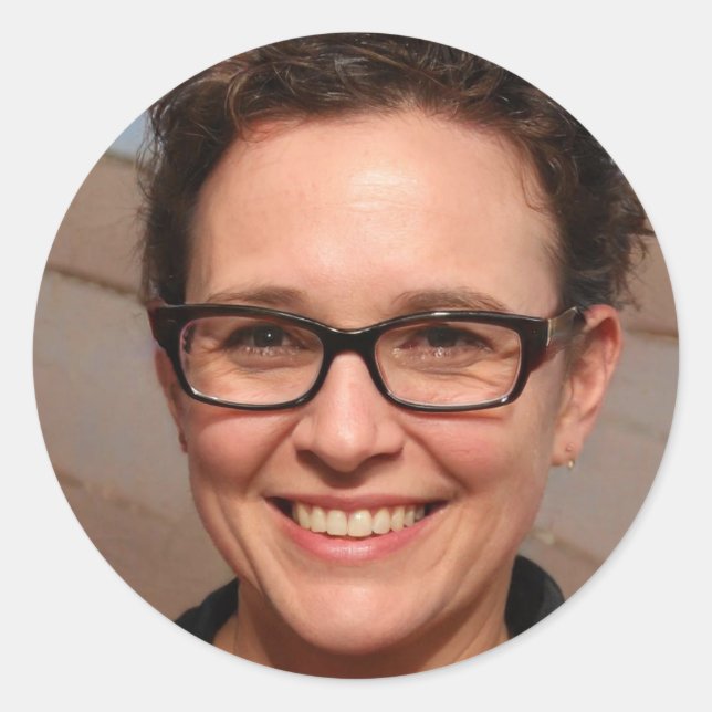 Sticker Rond Monter et briller (Devant)