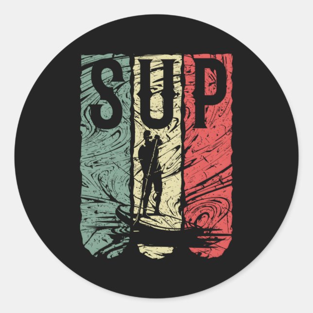 Sticker Rond Montez Le Paddle Board Reggea Sup Montez Le Paddle (Devant)