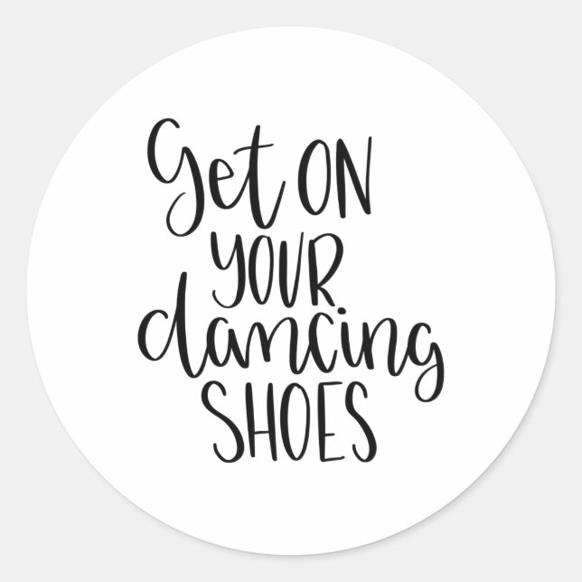 Sticker Rond Montez vos chaussures de danse (Devant)