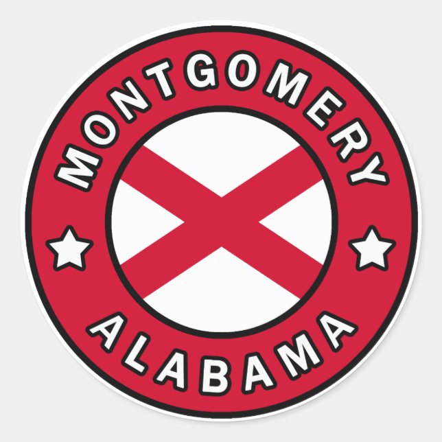 Sticker Rond Montgomery Alabama (Devant)