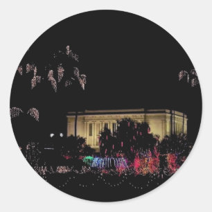 Sticker Rond Montre de Noël du temple de Mesa