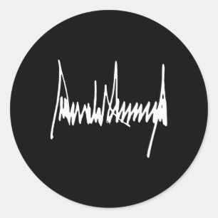 Sticker Rond Montrez votre soutien aujourd'hui Signature Donald