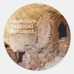 Sticker Rond Monument national des oreilles de l'ours