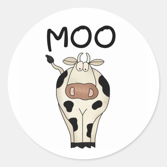 Sticker Rond Moo Cow (Devant)