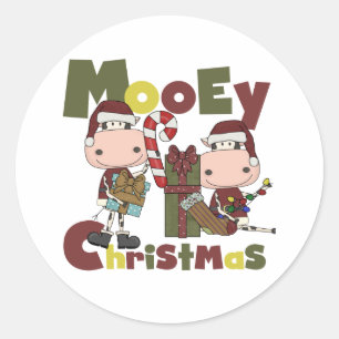 Sticker Rond Mooey Christmas