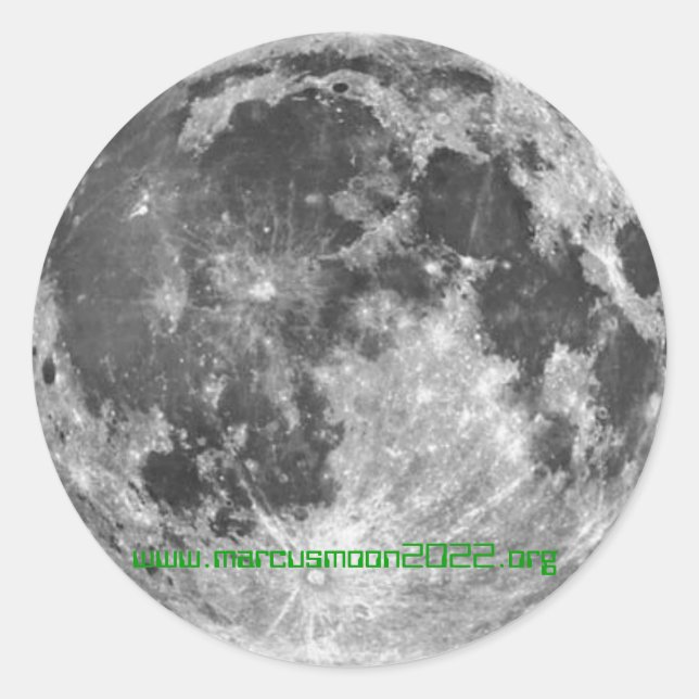 Sticker Rond Moon Colony 2022 - Marcusmoon2022.org (Devant)