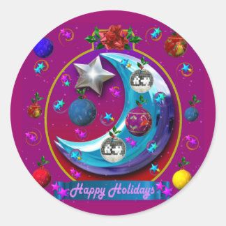 STICKER ROND MOON ORNAMENT