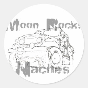 Sticker Rond Moon Rocks Naches