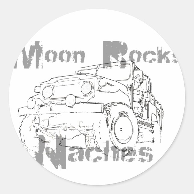 Sticker Rond Moon Rocks Naches (Devant)