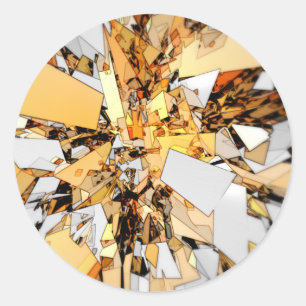 Sticker Rond Morceaux d'or