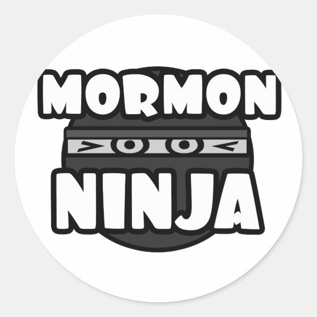 Sticker Rond Mormon Ninja (Devant)