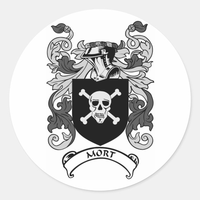 Sticker Rond MORT Armoiries (Devant)