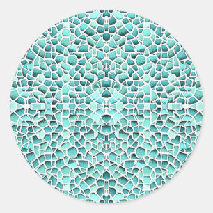 Sticker Rond Mosaïque folle
