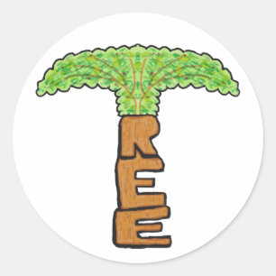 Sticker Rond Mot de l'arborescence