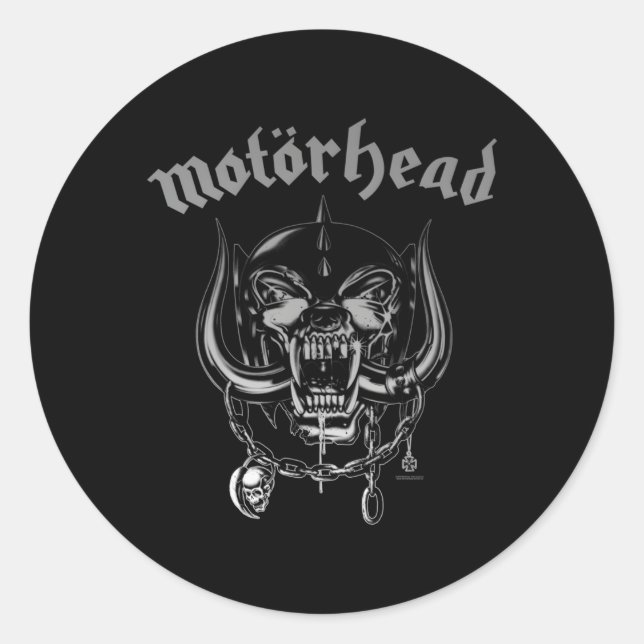 Sticker Rond Motã (Tête Métallique Warpig (Devant)
