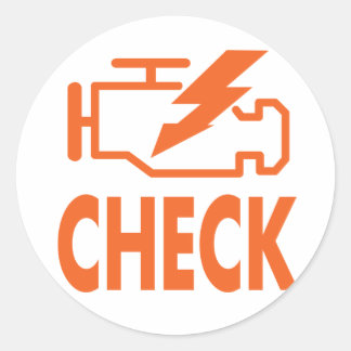 Sticker Rond Moteur de vérification