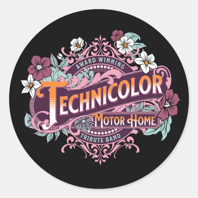 Sticker Rond Moteur Technicolor (Devant)