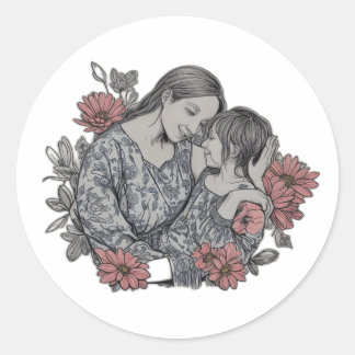 Sticker Rond Mothers Day wishes 