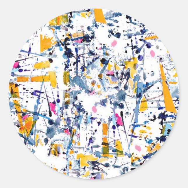 Sticker Rond motif Abstrait (Devant)