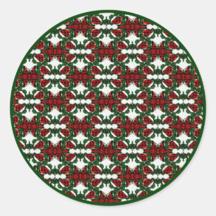 Sticker Rond Motif actuel de Noël