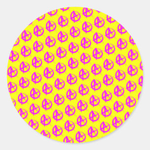 Sticker Rond Motif anarchique