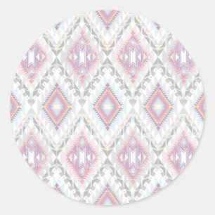 Sticker Rond Motif aztèque géométrique abstrait