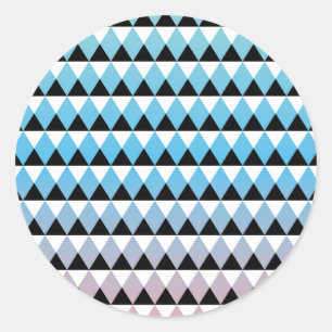 Sticker Rond Motif aztèque tribal d'Ombre