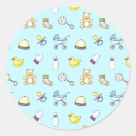 Sticker Rond Motif baby shower