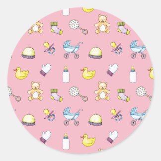 Sticker Rond Motif baby shower