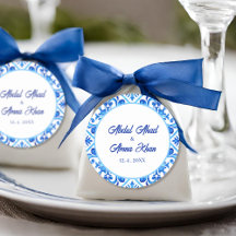 Motif bleu marocain musulman Mariage musulman musu