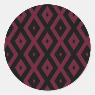 Sticker Rond Motif bourguignon et diamant noir