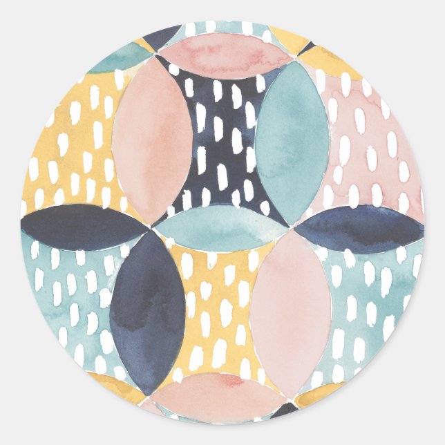 Sticker Rond Motif circulaire Abstrait (Devant)