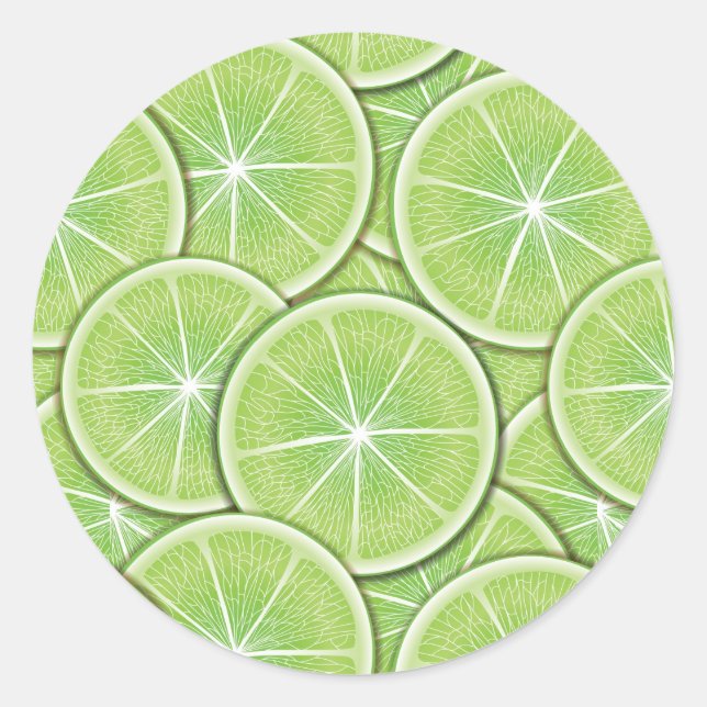 Sticker Rond Motif Citrus (Devant)